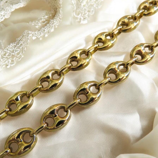 Vintage 10K Yellow Gold Mariner Link Chain | 18 | 23.4g | Bold & Timeless Statement Necklace