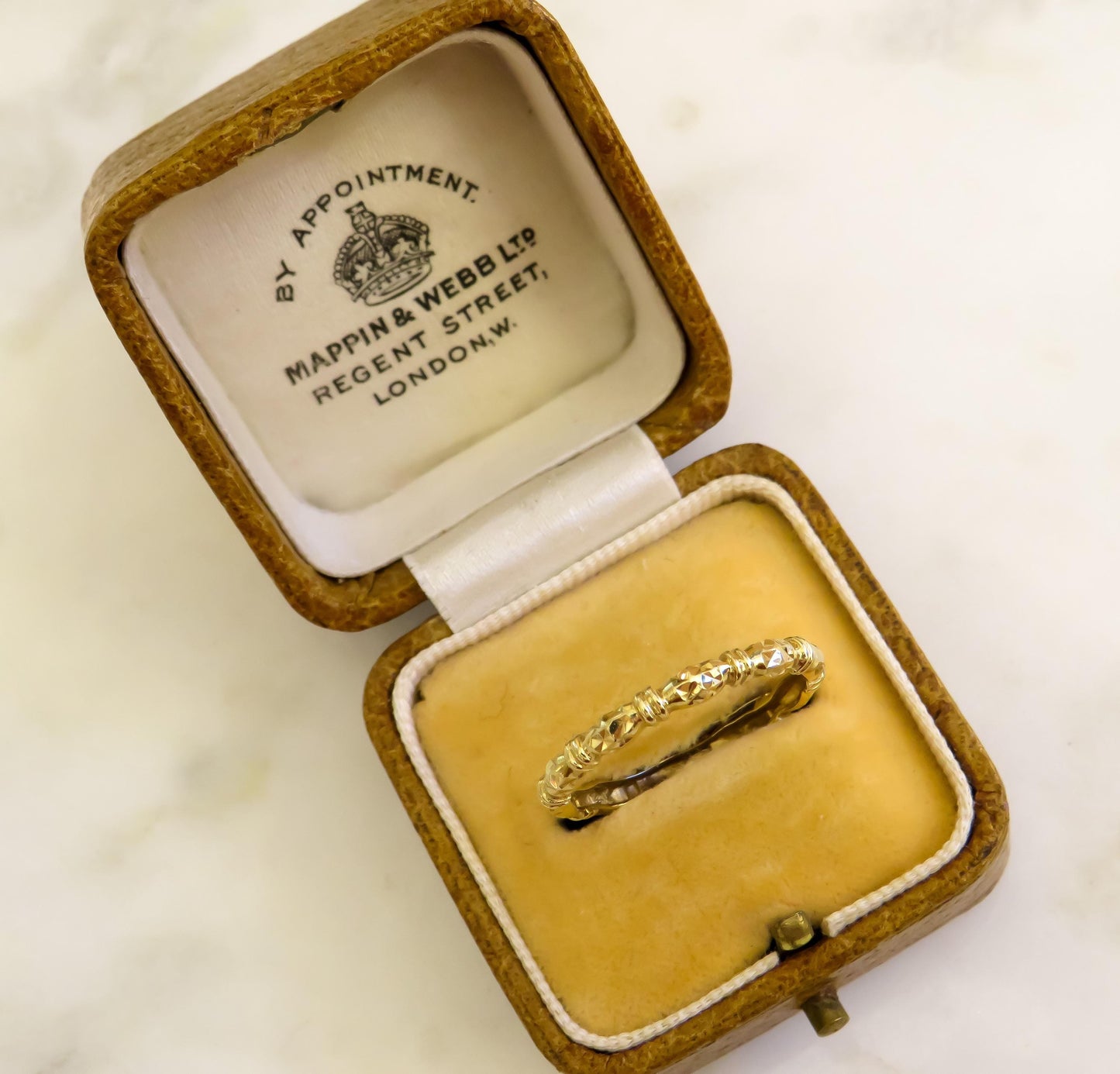 Vintage 14K Gold Bamboo Eternity Band  Size 8  1.49g