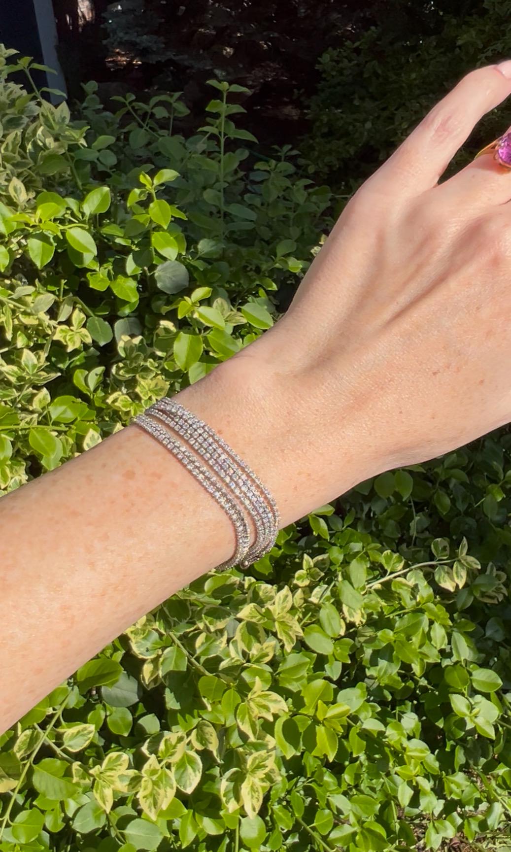 Luxury 37 Diamond Tennis Strand | 18K White Gold