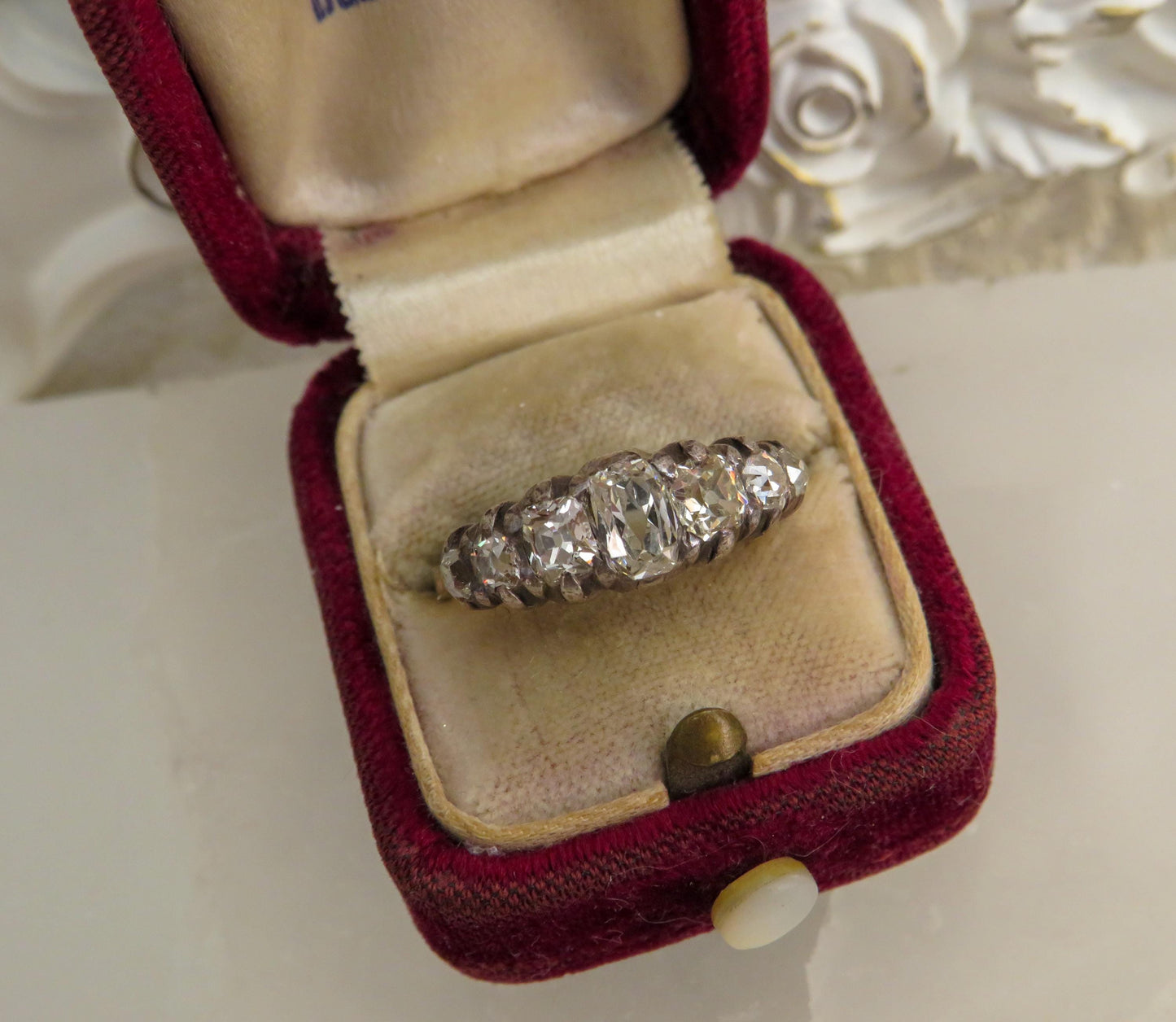 Early Victorian Seven-Stone Diamond Ring