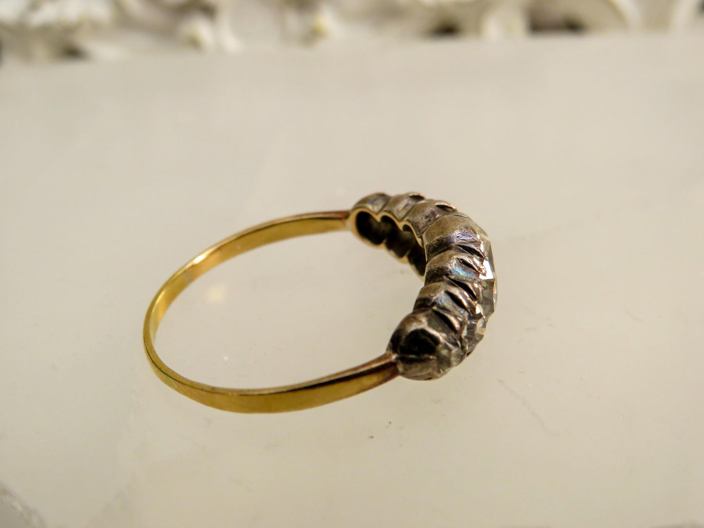 Early Victorian Seven-Stone Diamond Ring