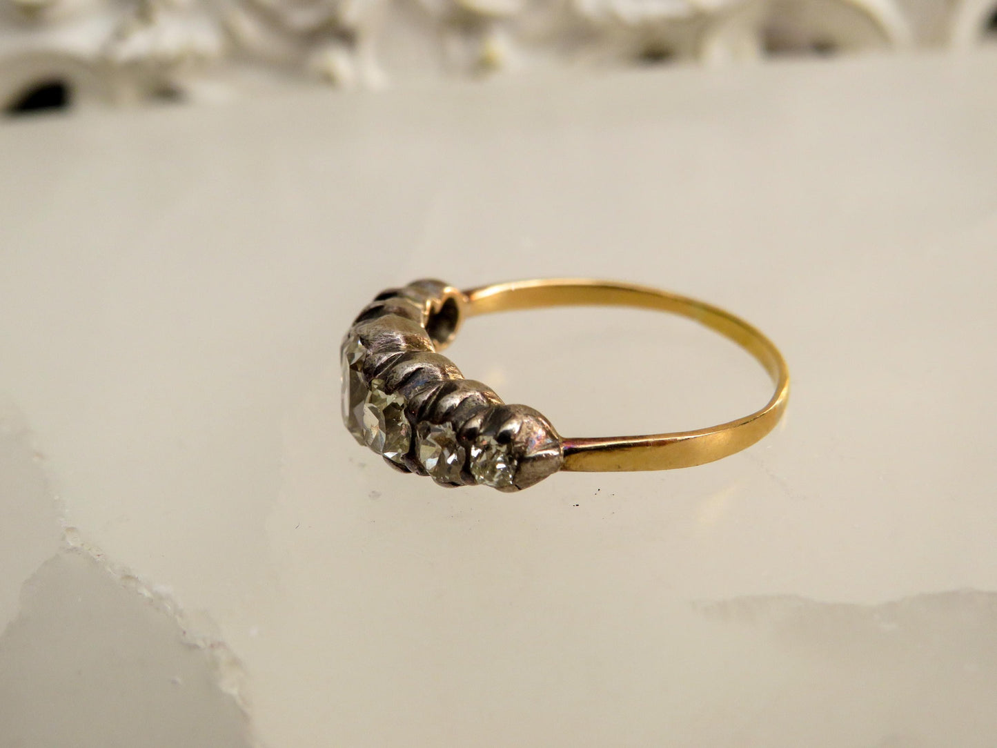 Early Victorian Seven-Stone Diamond Ring