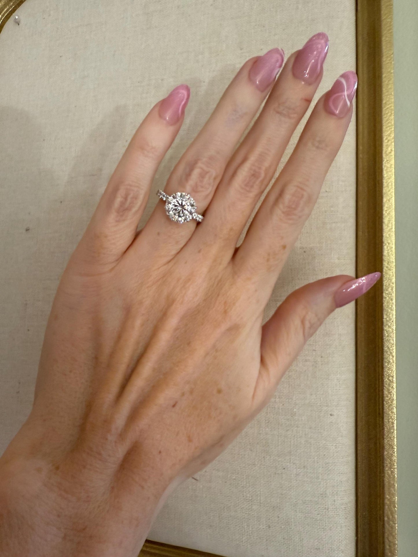 3.5ct Crown of Light Moissanite Ring in 14K White Gold