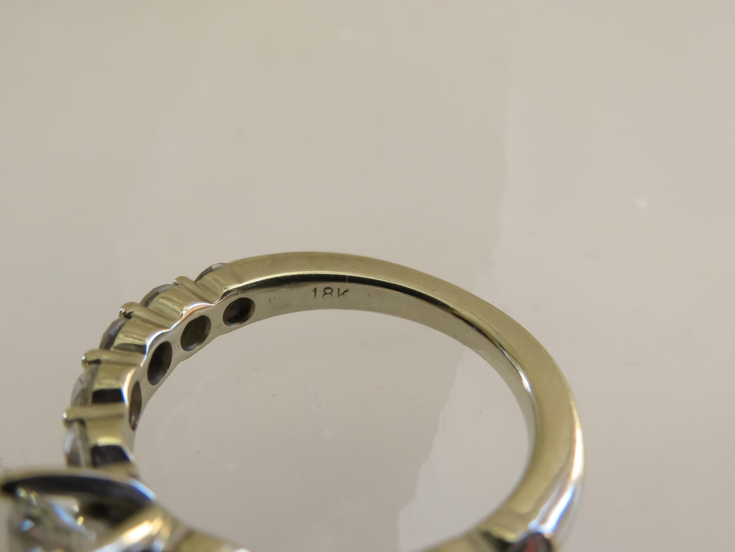 Estate 18K White Gold Diamond Ring