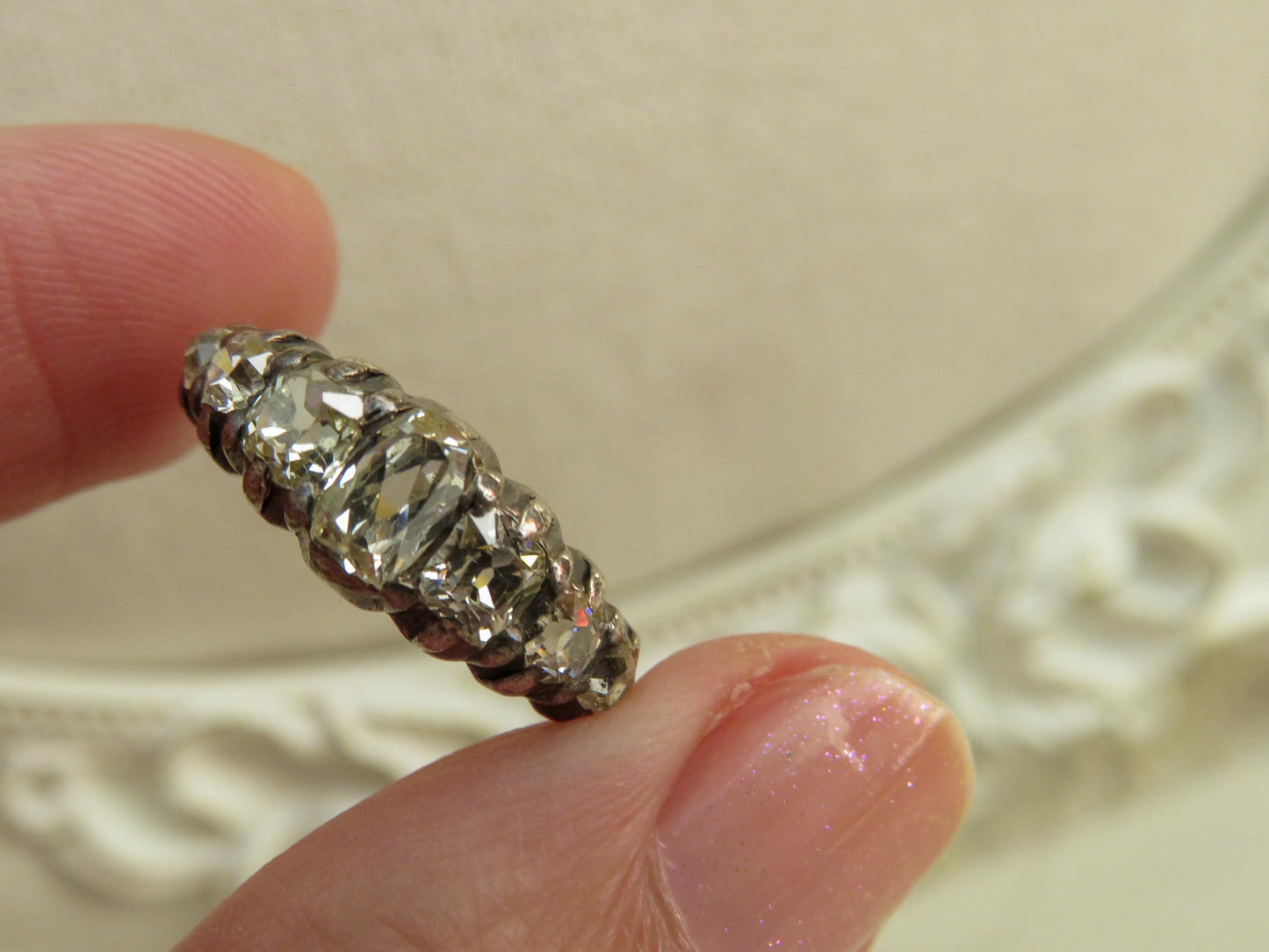Early Victorian Seven-Stone Diamond Ring