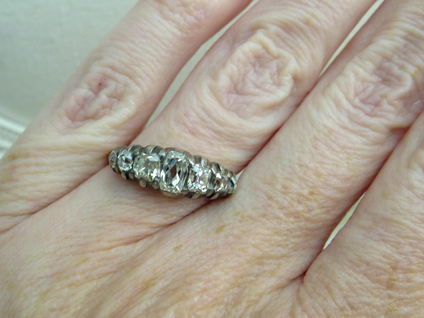 Early Victorian Seven-Stone Diamond Ring