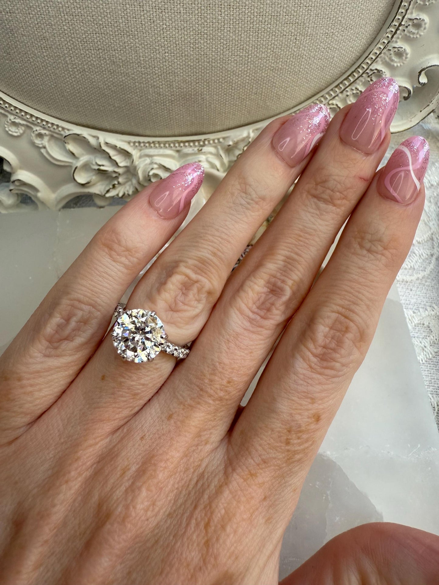 3.5ct Crown of Light Moissanite Ring in 14K White Gold