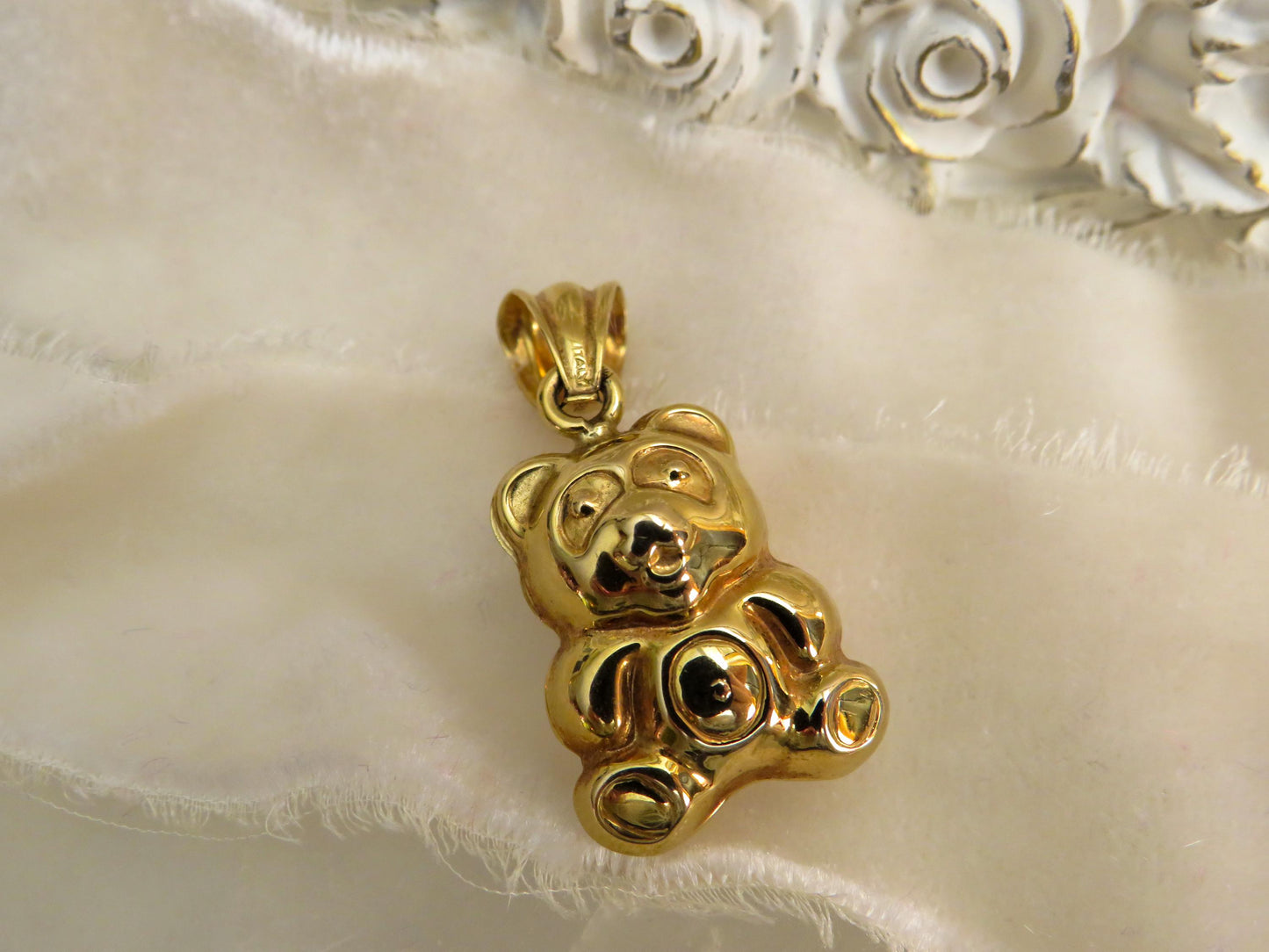 Adorable 14K Gold Bear Pendant