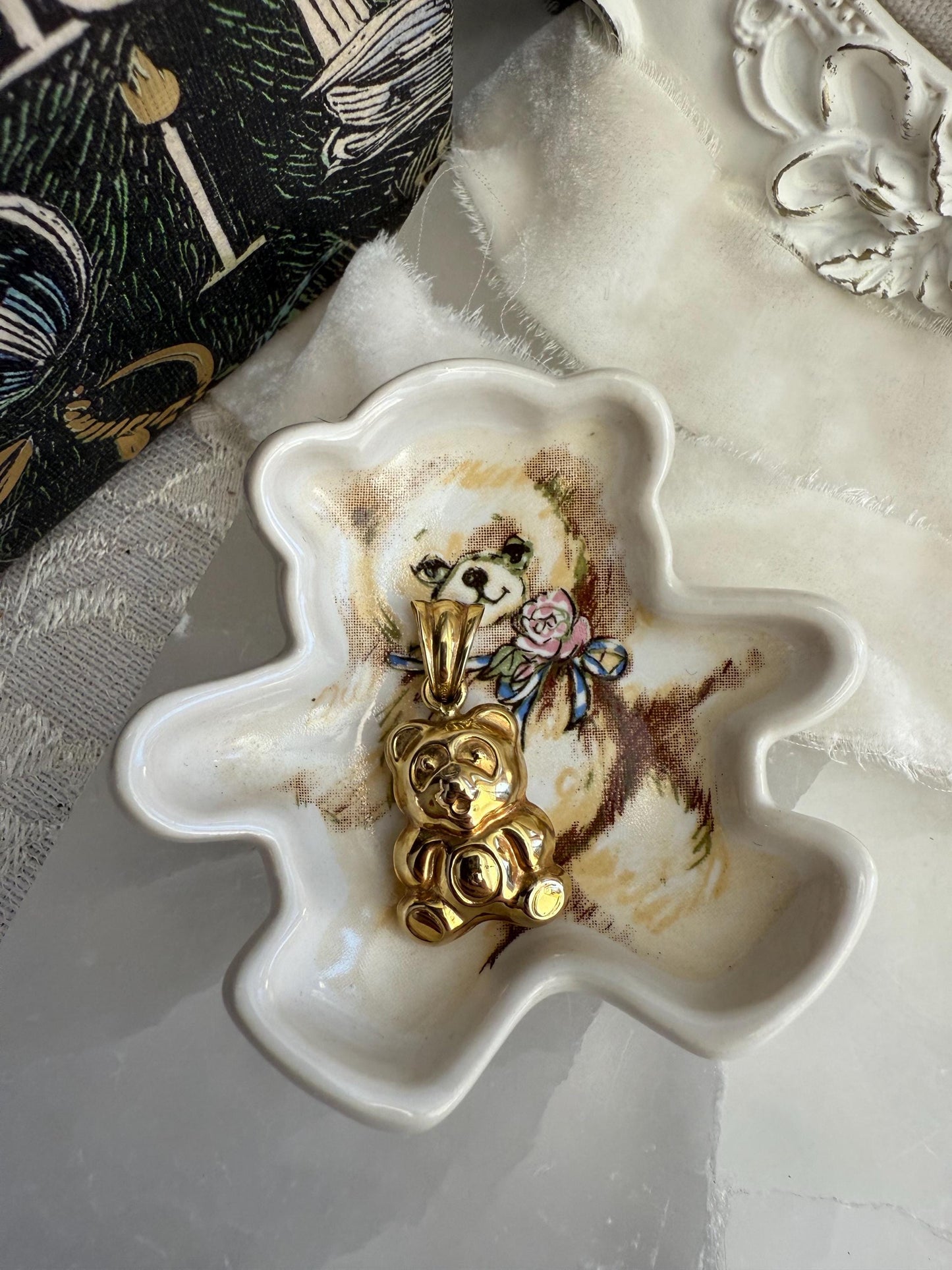 Adorable 14K Gold Bear Pendant