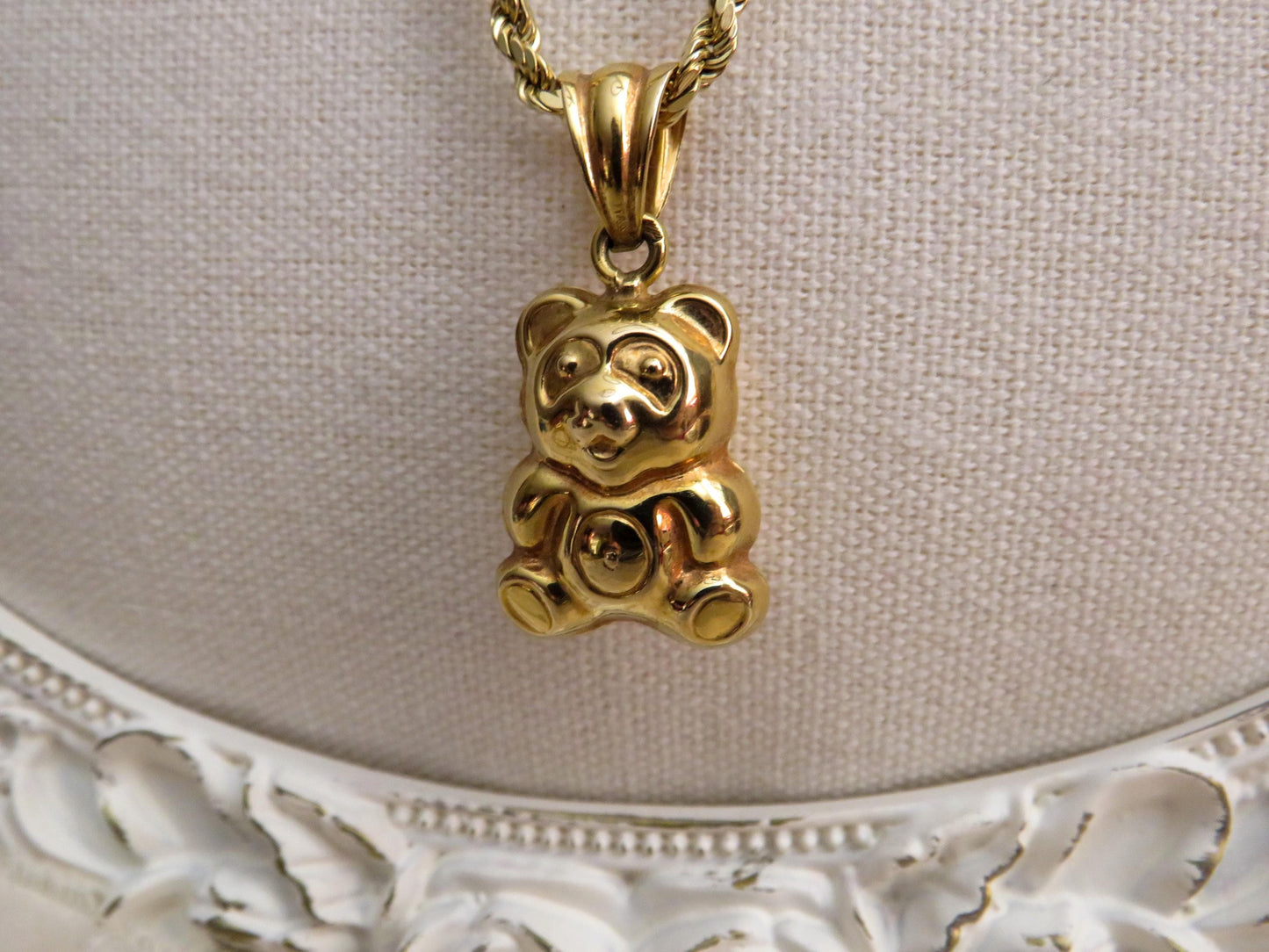 Adorable 14K Gold Bear Pendant