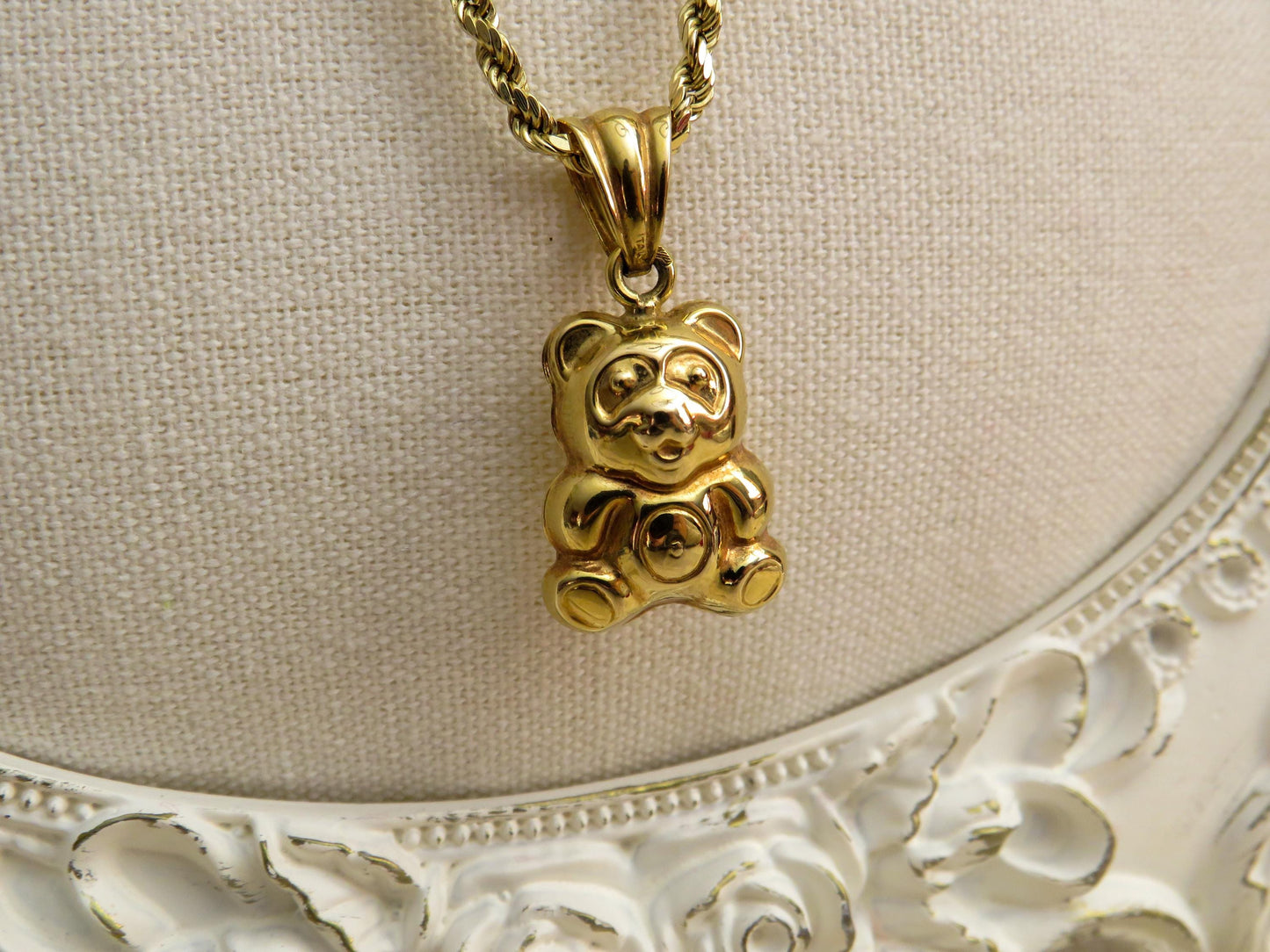 Adorable 14K Gold Bear Pendant