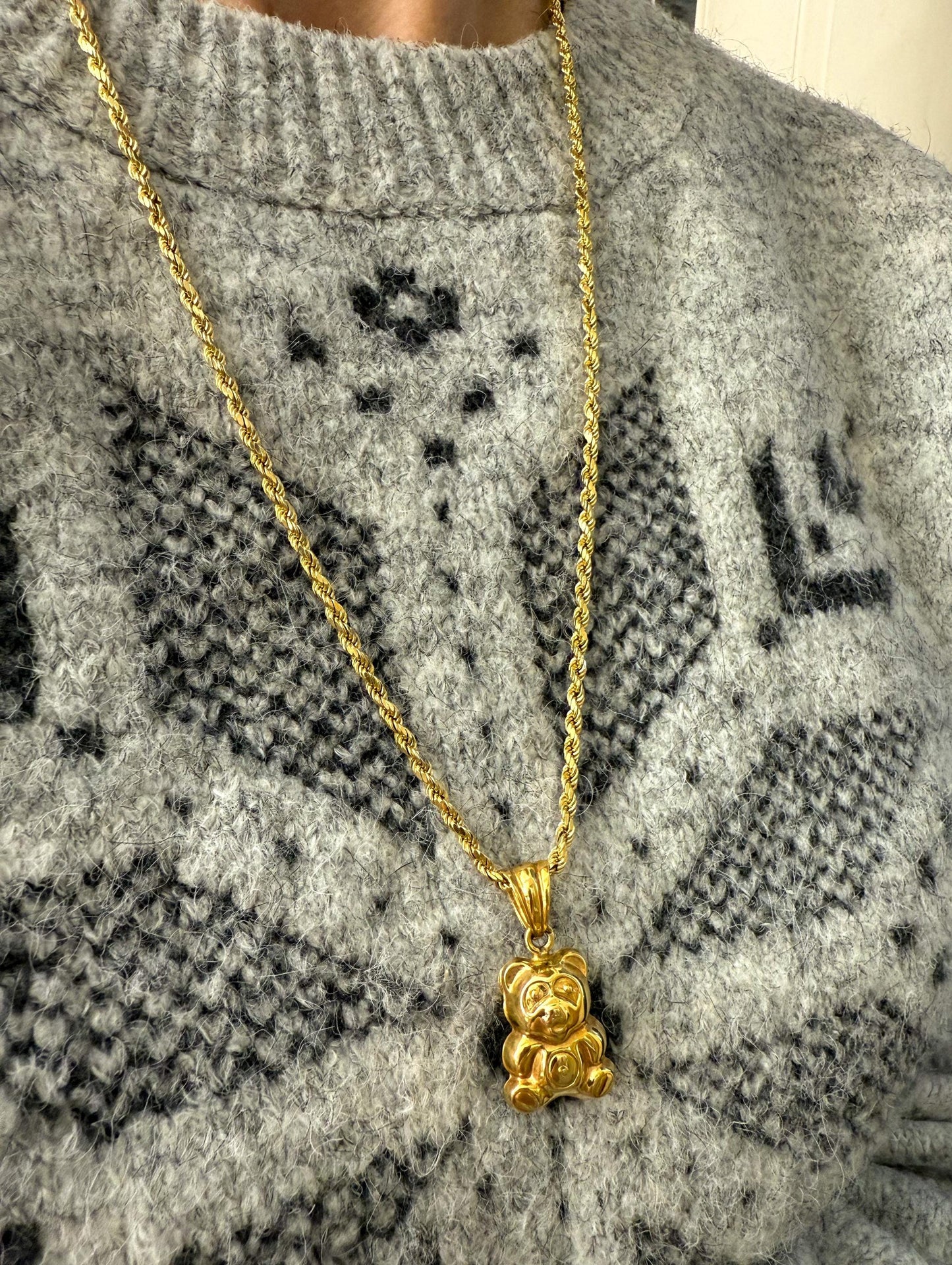 Adorable 14K Gold Bear Pendant