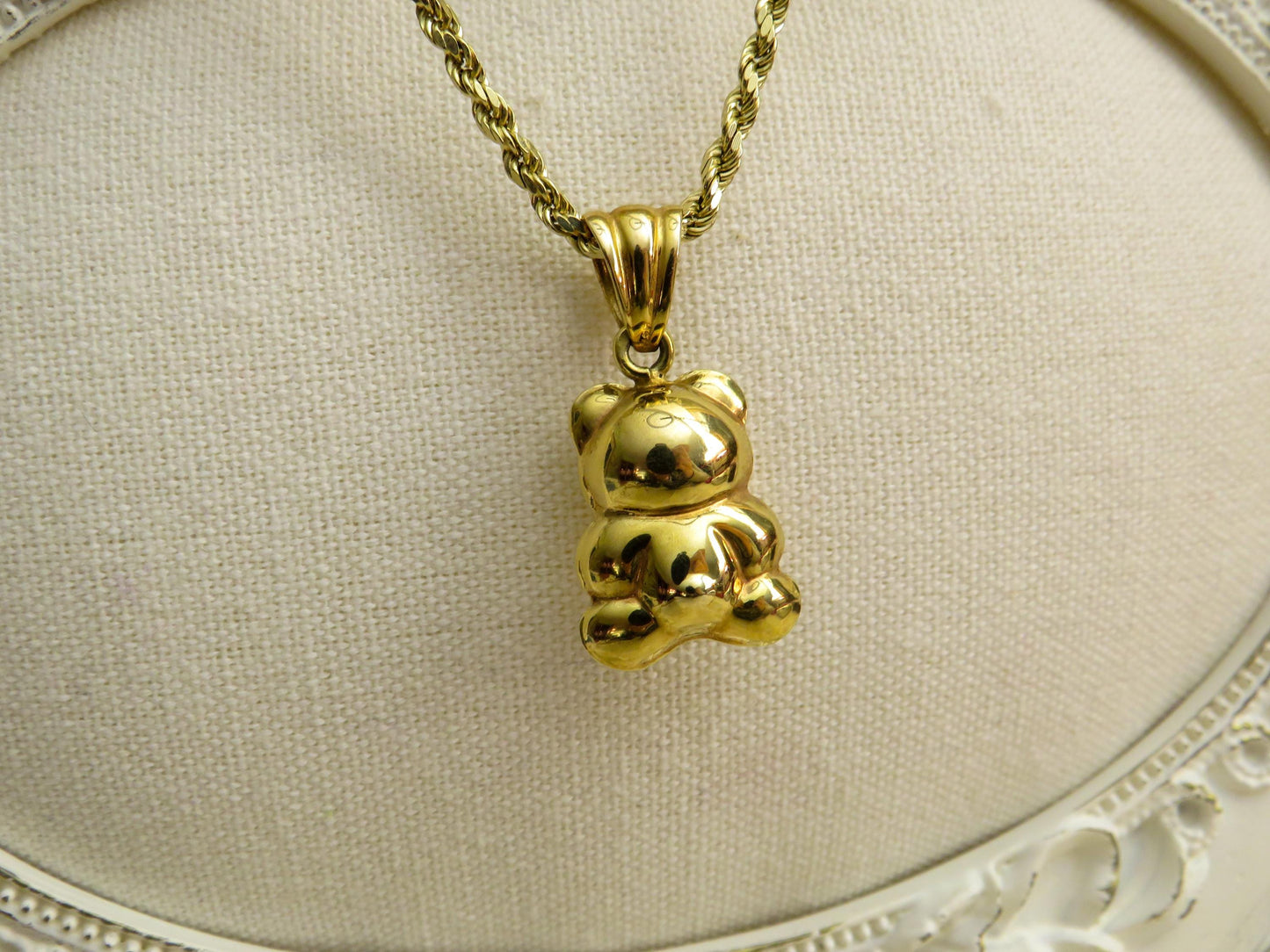 Adorable 14K Gold Bear Pendant