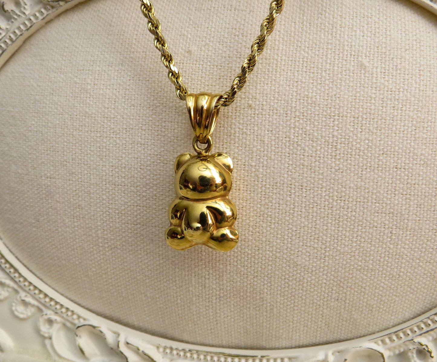 Adorable 14K Gold Bear Pendant