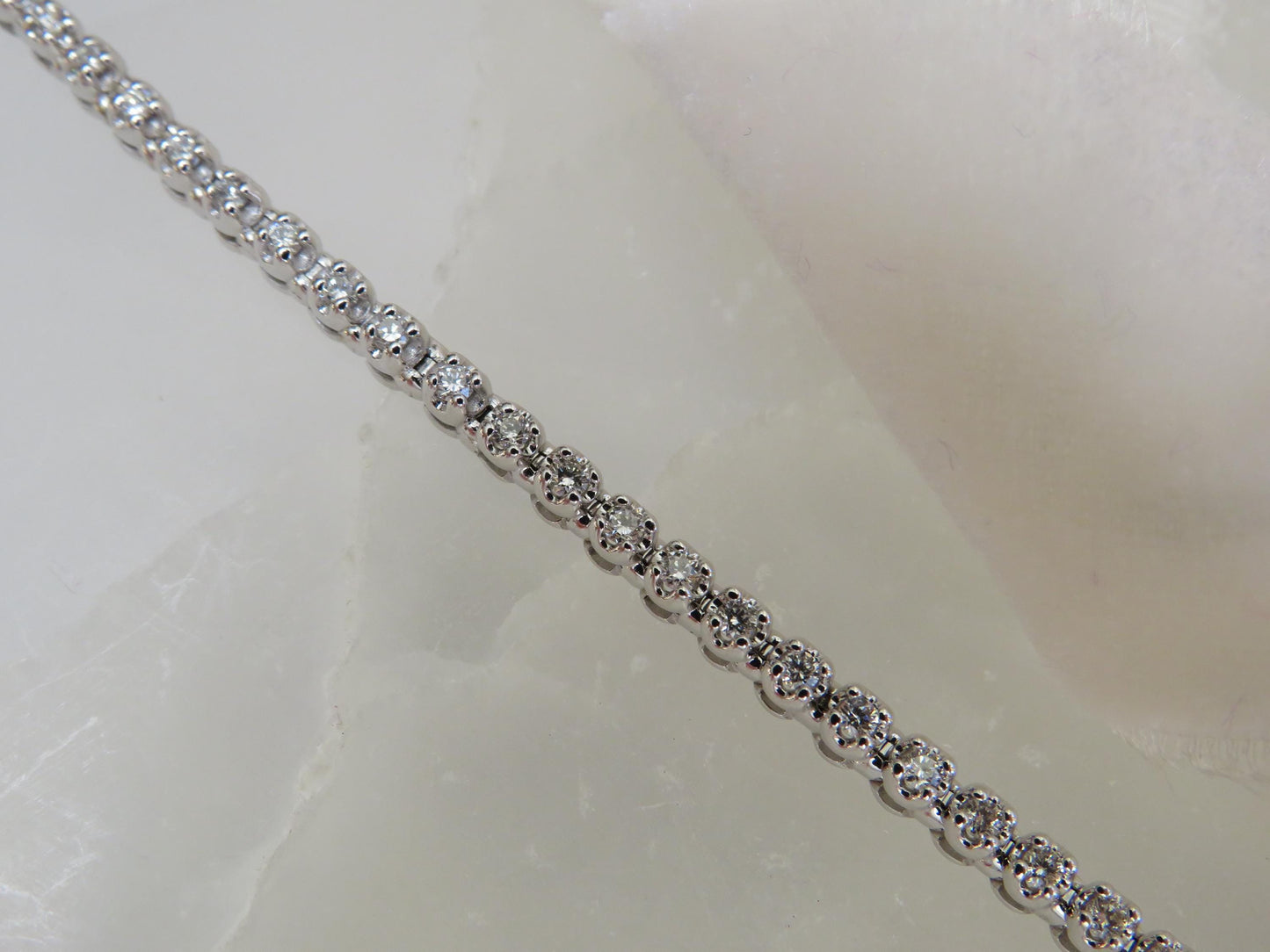 14K White Gold Diamond Tennis Bracelet