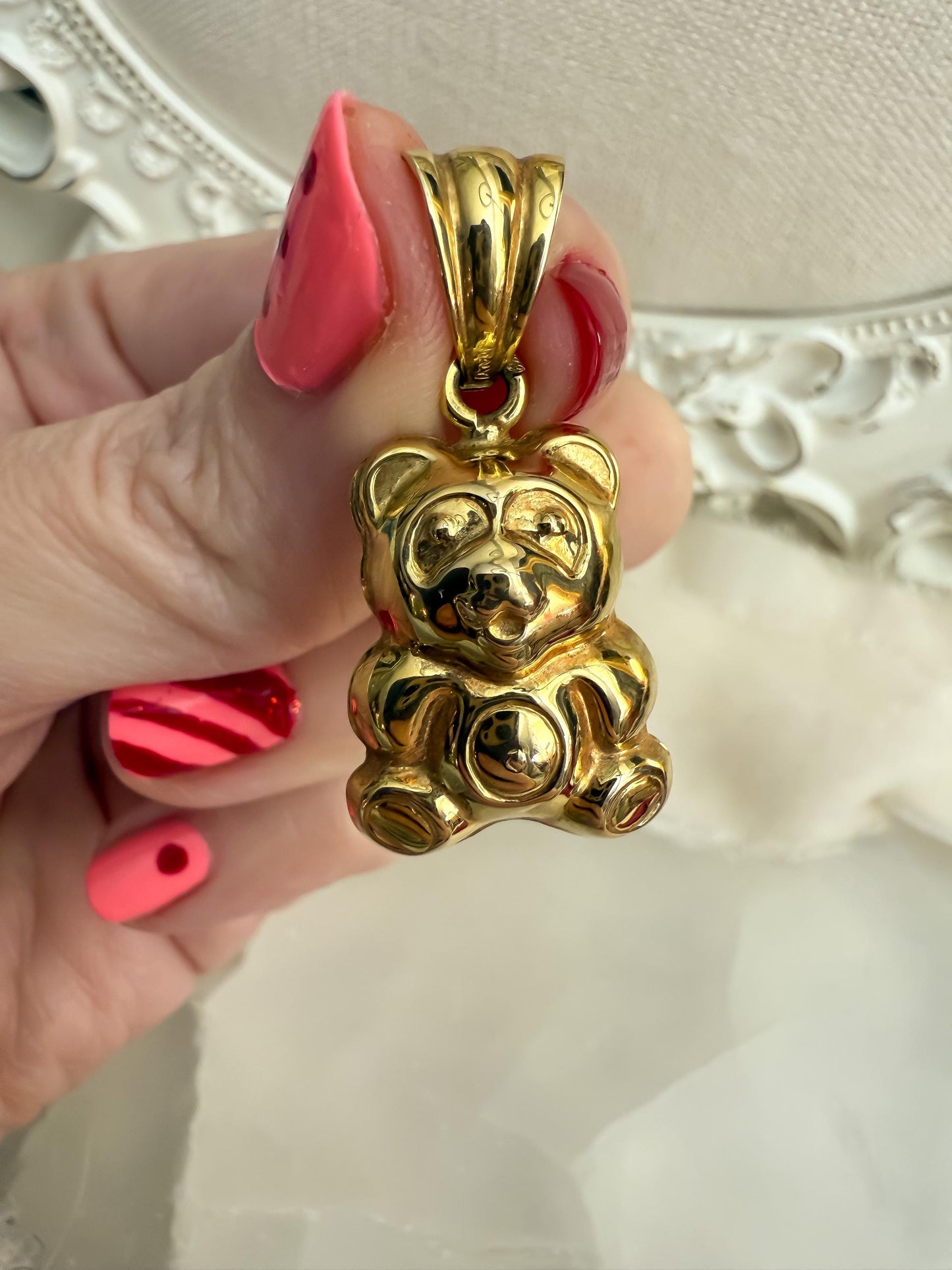Adorable 14K Gold Bear Pendant