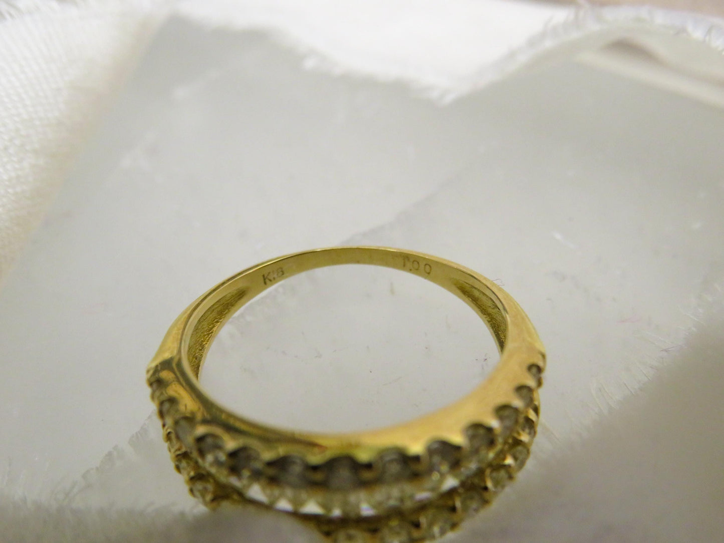 Vintage 18K Yellow Gold Diamond Band