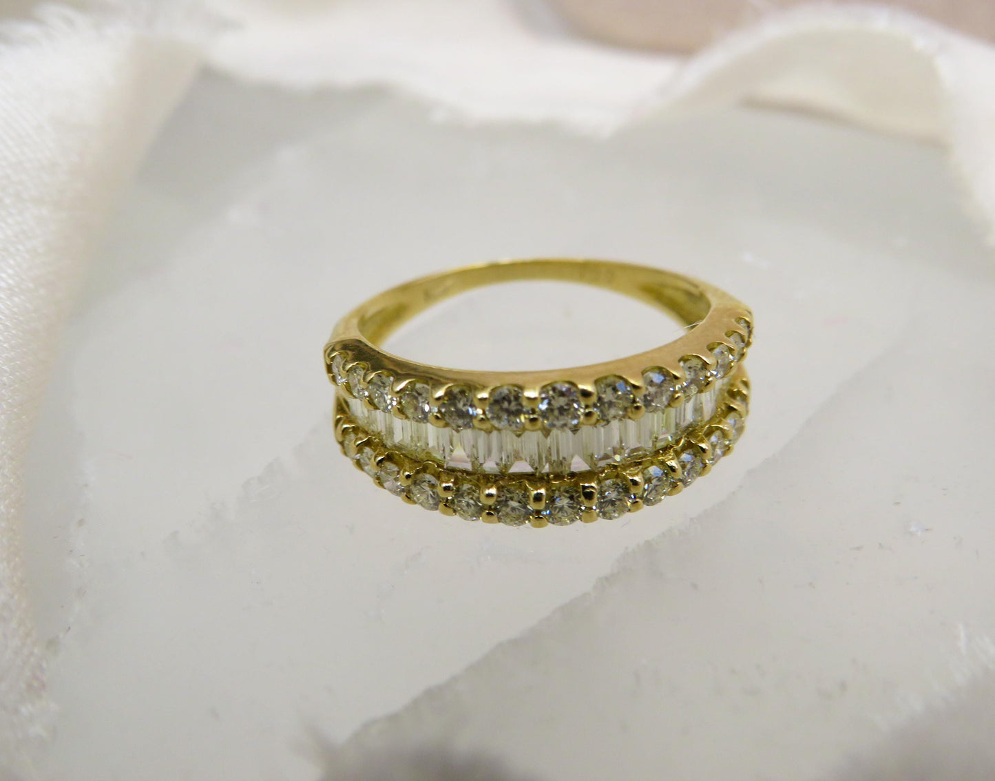 Vintage 18K Yellow Gold Diamond Band