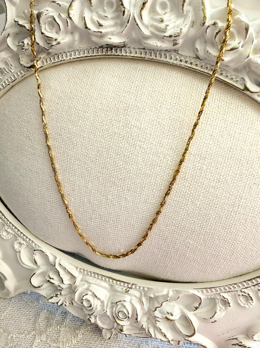 14K Yellow Gold Twist Chain Necklace | 18