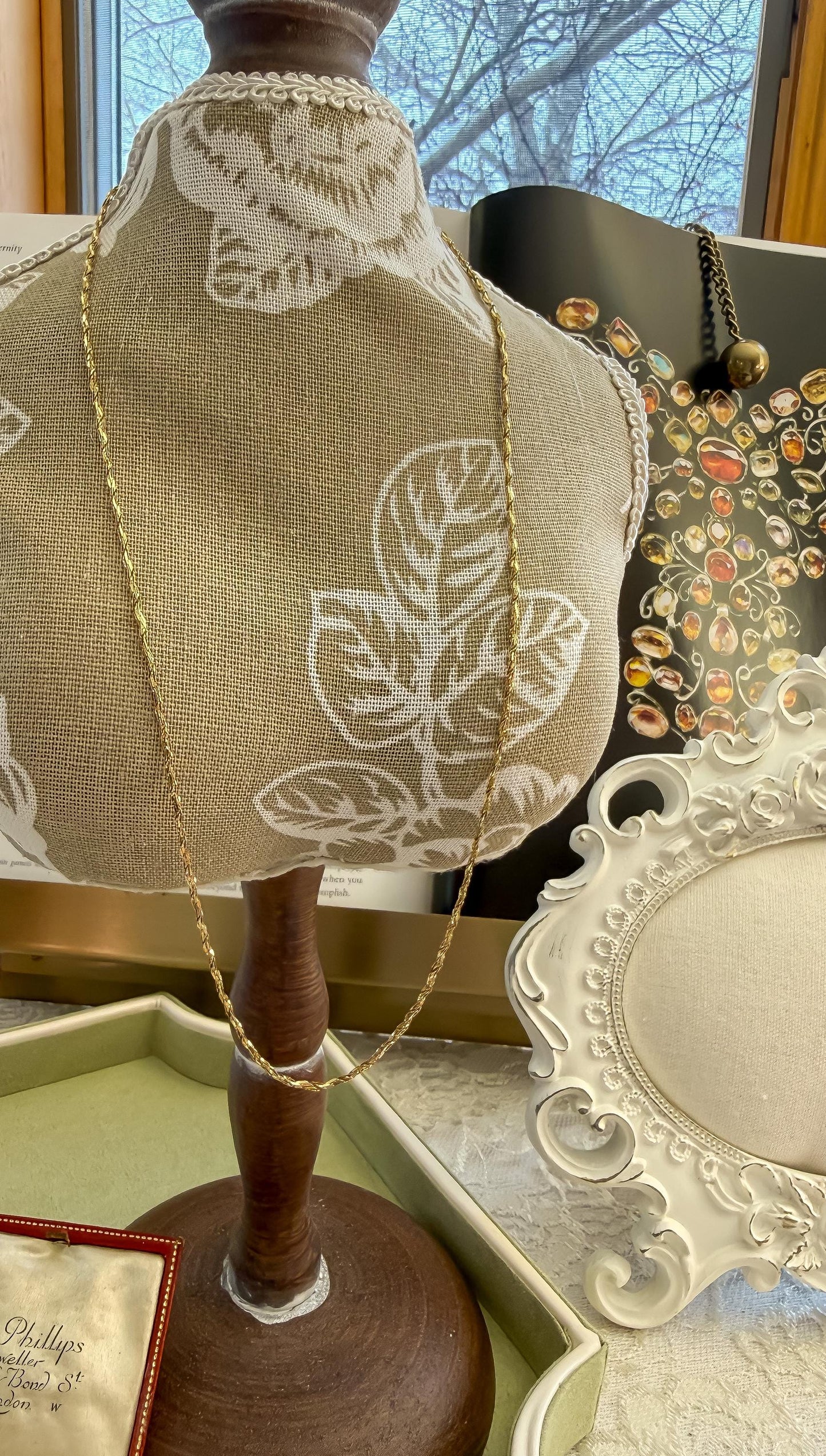 14K Yellow Gold Twist Chain Necklace | 18