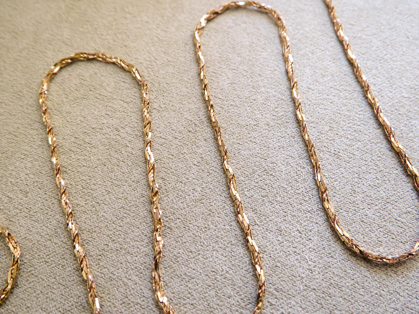 14K Yellow Gold Twist Chain Necklace | 18