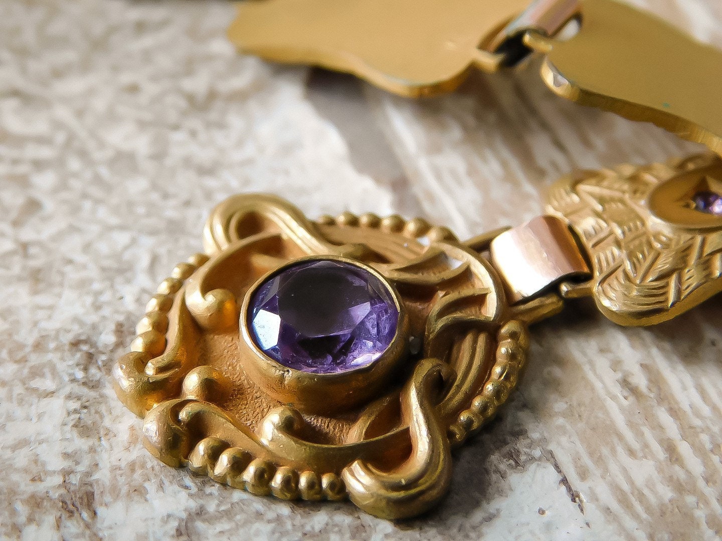 Victorian Bracelet with Dog Clip and Pin