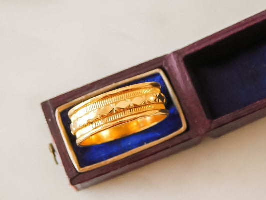 14K Yellow Gold Victorian Cigar Band