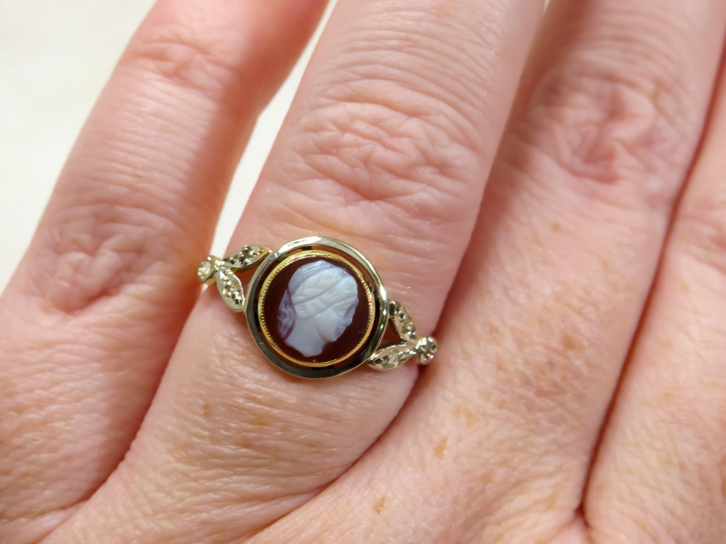 Hardstone Cameo Ring