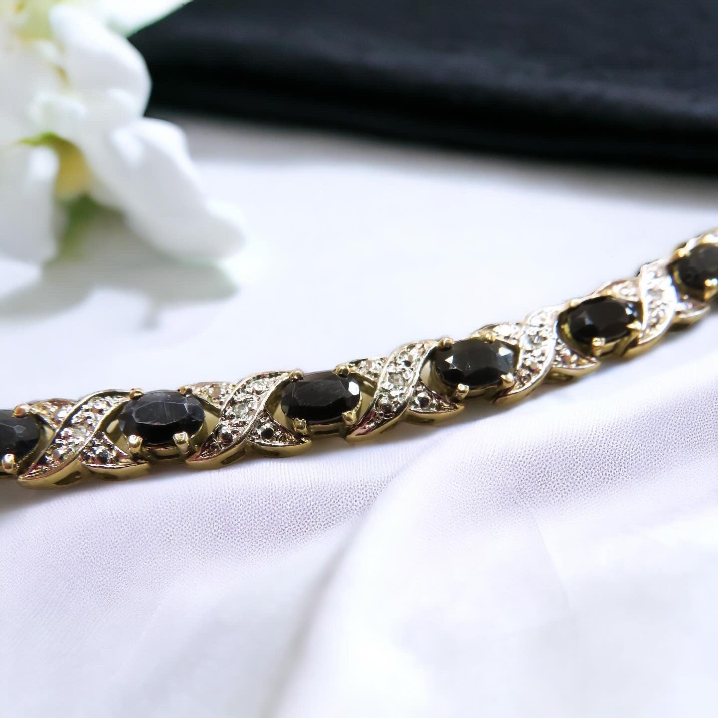 Natural Sapphire and Diamond Bracelet