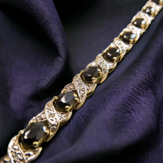 Natural Sapphire and Diamond Bracelet