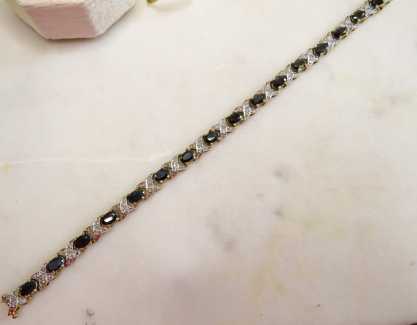 Natural Sapphire and Diamond Bracelet